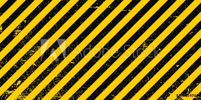 Bild på Industrial background warning frame grunge yellow black diagonal stripes vector grunge texture warn caution construction safety background